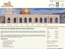 Tablet Screenshot of masjidenoorulislam.org